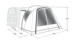 Outwell Lakecrest Drive Away Awning -World Of Camping 111166 lakecrest drawing perspective2