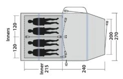 Outwell Rosedale 4PA Air Tent -World Of Camping 111178 rosedale 4pa drawing floorplan3
