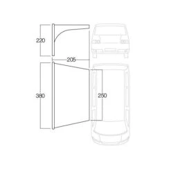 Vango AirBeam Sky Canopy 2.5m -World Of Camping airbeam sky canopy for caravan motorhomes 25m3