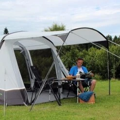 Outdoor Revolution Airedale 5.0S Front Sun Canopy -World Of Camping airedale 5.0s sun canopy 1