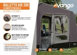 Vango Balletto Air 390 Elements ProShield 390 Awning -World Of Camping balletto air 390 eps2