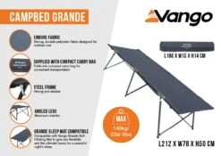 Vango Campbed Grande -World Of Camping campbed grande infographic low res