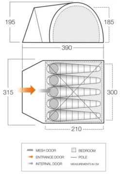 Vango Carron 500 Tent 8 Vango Carron 500 Tent -World Of Camping carron 500 dimensions image