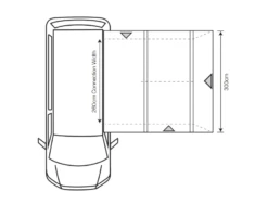 Outdoor Revolution Cayman Cuba Air Mid Drive Away Awning -World Of Camping cayman cuba dimensions 1