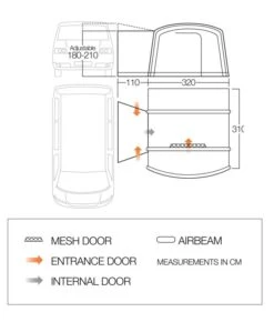 Vango Cove II Low Air Drive Away Awning -World Of Camping cove ii air low floorplan high 1