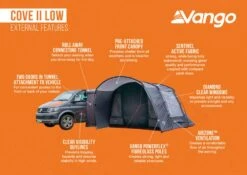 Vango Cove II Low Drive Away Awning -World Of Camping cove ii low 1