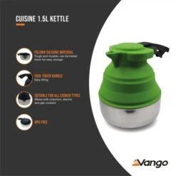 Vango Cuisine 1.5 Ltr Kettle Herbal -World Of Camping cuisine 1.5l kettle herbal low res medium