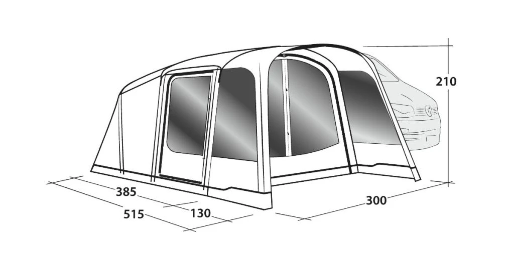 Outwell Blossburg 380 Drive Away Air Awning 8 Outwell Blossburg 380 Drive Away Air Awning - Image 8