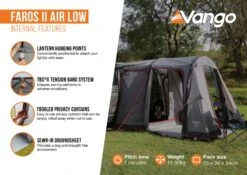Vango Faros II Air Low Drive Away Awning -World Of Camping faros ii air low2 1