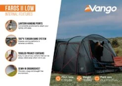 Vango Faros II Low Drive Away Awning -World Of Camping faros ii low2 1