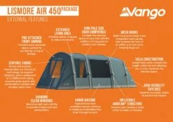 Vango Lismore Air 450 Tent Package -World Of Camping lismore air 450 package medium