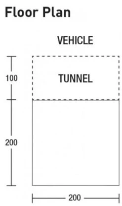 Sunncamp Lodge 200 Motor Driveaway Awning -World Of Camping lodge 200 motor floor plan