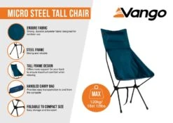 Vango Micro Steel Tall Chair -World Of Camping micro steel tall infographic low res
