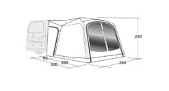 Outwell Milestone Dash Drive Away Awning -World Of Camping milestone dash dimensions