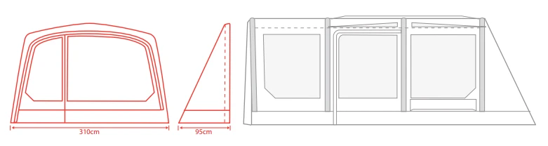 Outdoor Revolution Movelite T4E PC Zip On Porch Door 3 Outdoor Revolution Movelite T4E PC Zip On Porch Door - Image 3