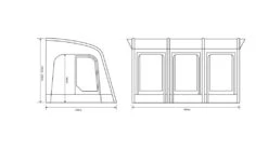 Outdoor Revolution Sportlite Air 400 Awning 25 Outdoor Revolution Sportlite Air 400 Awning -World Of Camping orca1010 whitebackground florrplan