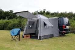Outdoor Revolution Outhouse Handi Low Drive Away Awning -World Of Camping outhouse handi pitched with canopy