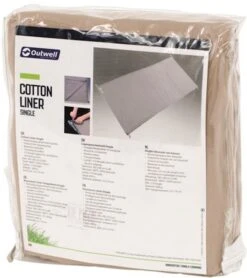 Outwell Cotton Single Sleeping Bag Liner -World Of Camping outwell siungle sleeping bag liner