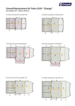 Outwell Air Repair Tube Orange 105cm - 200cm 11 Outwell Air Repair Tube Orange 105cm - 200cm -World Of Camping outwell tube kit orange