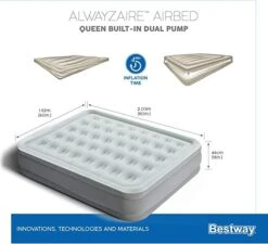 Bestway AlwayzAire Queen Airbed Built-In Dual Pump -World Of Camping queen alwayzaire airbed5