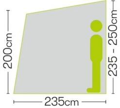 Quest Falcon 325 Poled Porch Caravan Awning -World Of Camping quest falcon 325 poled porch caravan awning dimensions