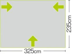 Quest Falcon 325 Poled Porch Caravan Awning -World Of Camping quest falcon 325 poled porch caravan awning height