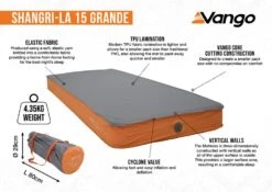 Vango Shangri-La II 15 Grande Self Inflating Mat -World Of Camping shangri la 15 grande infographic medium