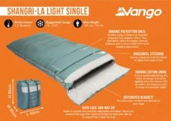 Vango Shangri-La Light Single Single Sleeping Bag -World Of Camping shangri la light signle infographic medium
