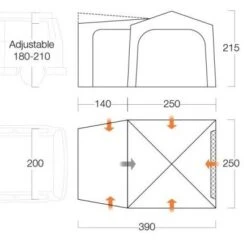 Vango Tailgate Hub Low Awning -World Of Camping tailgate hub lowmain1