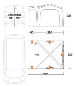 Vango Agora VW Air Drive Away Awning -World Of Camping vango 2021 awnings floorplan agora vwmain