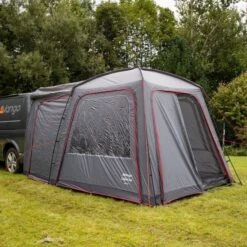 Vango Tailgate Hub Low Awning -World Of Camping vango awning with tunnel access 1