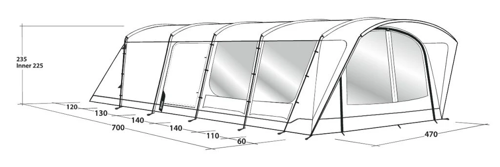 Outwell Vermont 7PE Tent 4 Outwell Vermont 7PE Tent - Image 4
